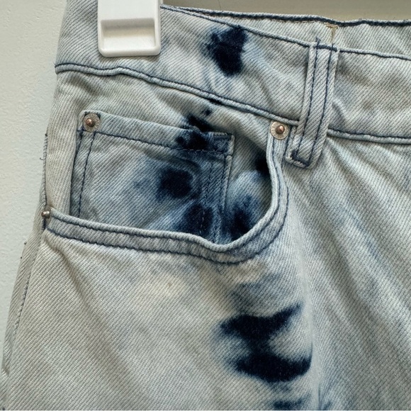 BDG Bleached High & Wide Jeans Cream Blue Tie Dye size 27 - Picture 8 of 14